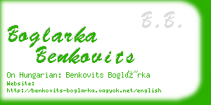 boglarka benkovits business card